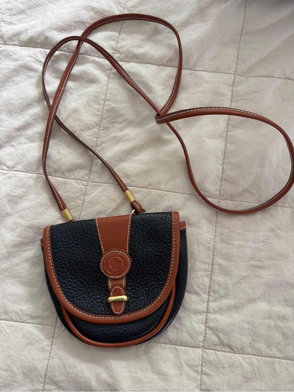 Vintage Oggi Domani Crossbody Saddle bag